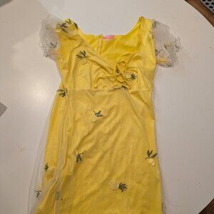 Sugar Thrillz x Dollskill | LIMITED EDITION Lemon Pineapple Dress Size M